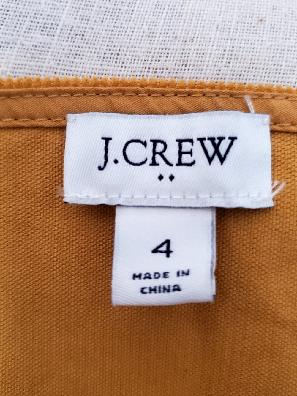 J. Crew Corduroy Mustard Button-Front Mini Dress - Picture 4 of 5